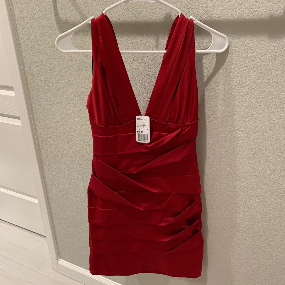 NWT Forever 21 Bright Red Mini Dress - Size Medium